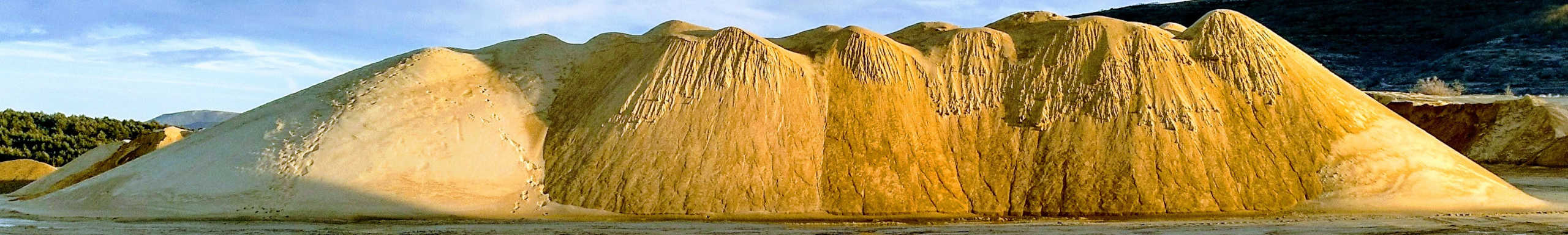 Acopio de áridos silíceos — detalle